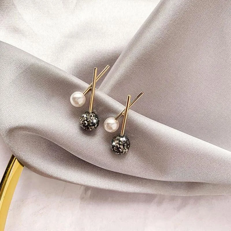 XIYANIKE Wedding Elegant Jewelry New Brand Design Gold Color Round Pearl Stud Earrings For Women Ear Accessories Wholesale | Украшения и