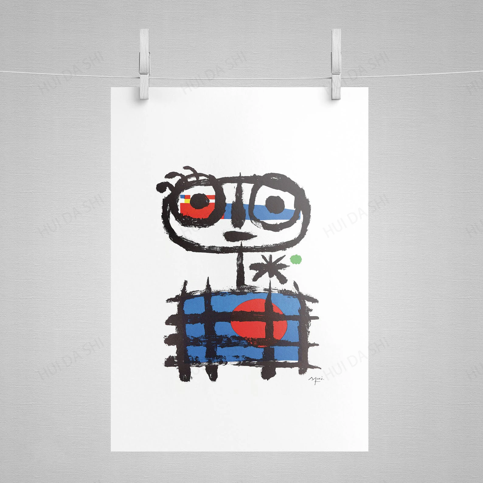 Выставочный плакат 1982 г. плакаты премиум-класса картина Миро литограф