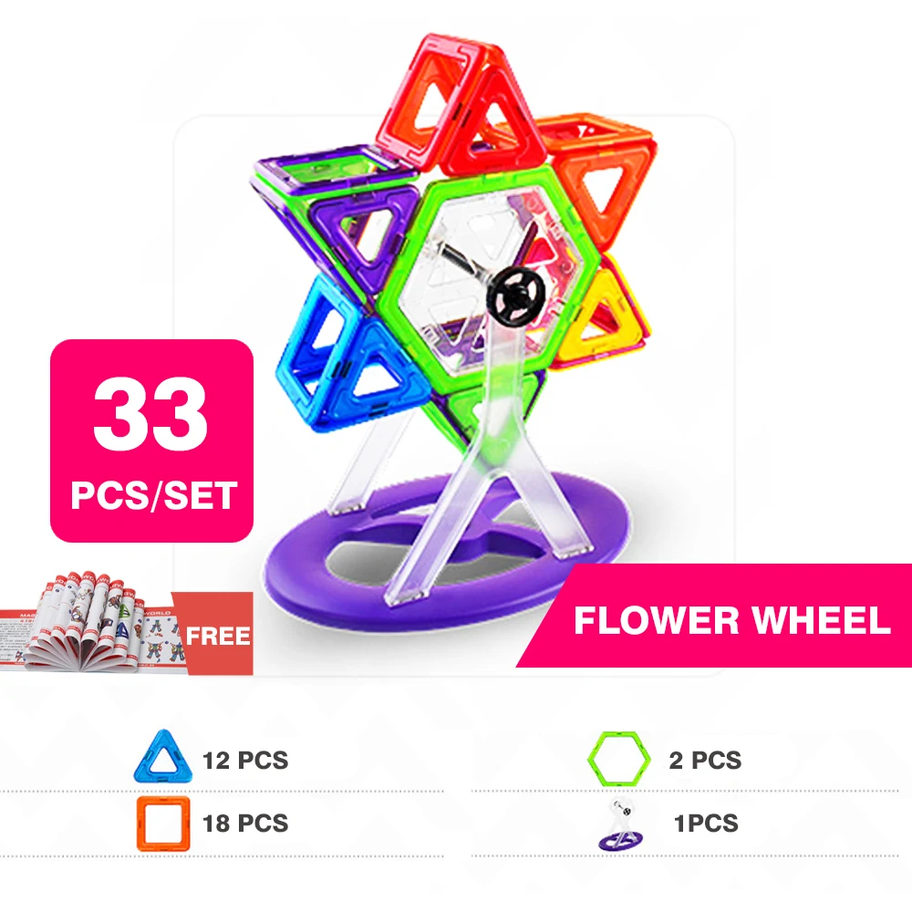 Магнитные блоки большой размер набор дизайн животное здание автомобиль колеса