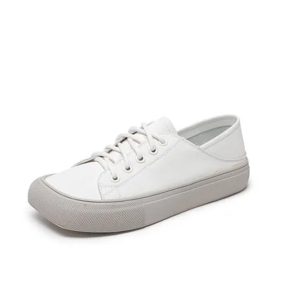 

women's Leather white small shoes summer square-headed single shoes Korean version flat-bottomed two-piece 2021 Walking shoes