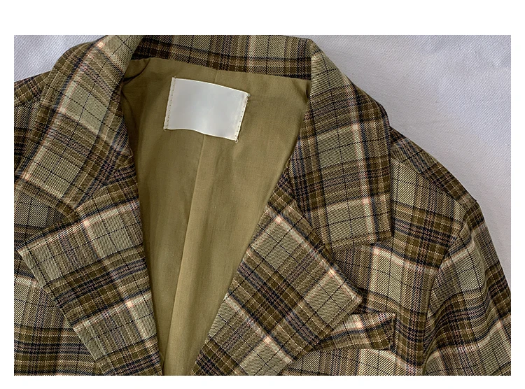 

Girl vintage plaid jacket + shorts 2cps sets 2021 spring autumn new dance suits children outfit kids clothing ws1977