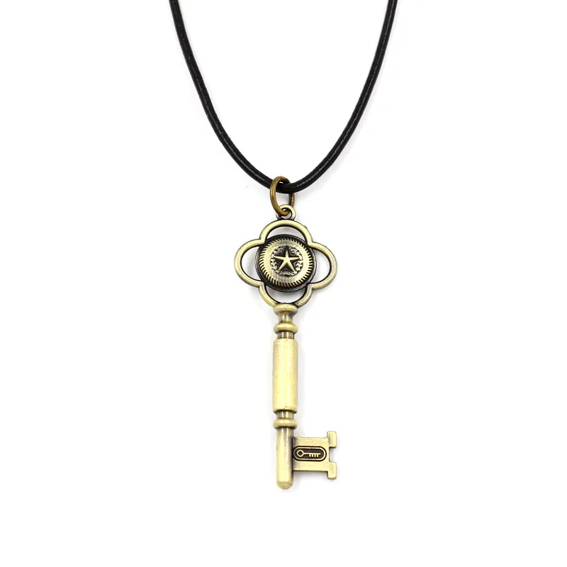 

Summer Men's Leather Rope Necklace Eagle Claw Pendant Creative Key Pistol Wing Pendant Hip Hop Rock Party Jewelry Birthday Gift