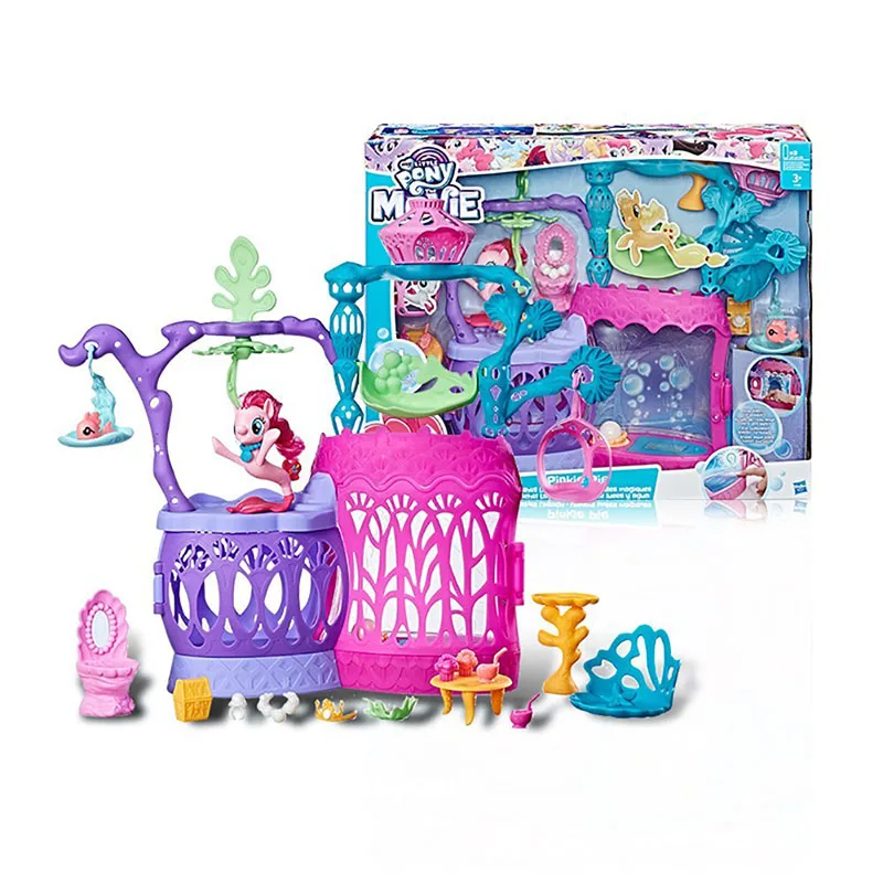 

Hasbro My Little Pony Moive Play House Birthday Gift Pinkie Pie Lightshow Action Figure Kawaii Doll Gifts Toy Model Ornaments