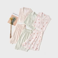 hanxiuju summer fresh fashion womens shorts pajama sets soft viscose casual sleepwear loose nightwear various color selection