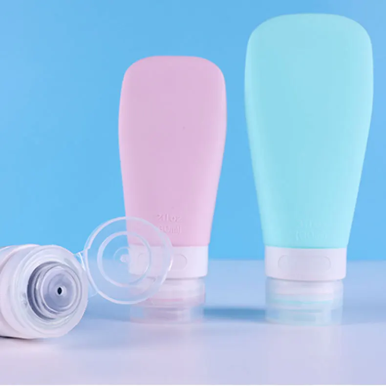 

Fan-Shaped Silica Gel Packaging Bottle Set Travel Sub-Bottling Set Cosmetic Sub-Bottle Travel Bottle Silicone Bottle