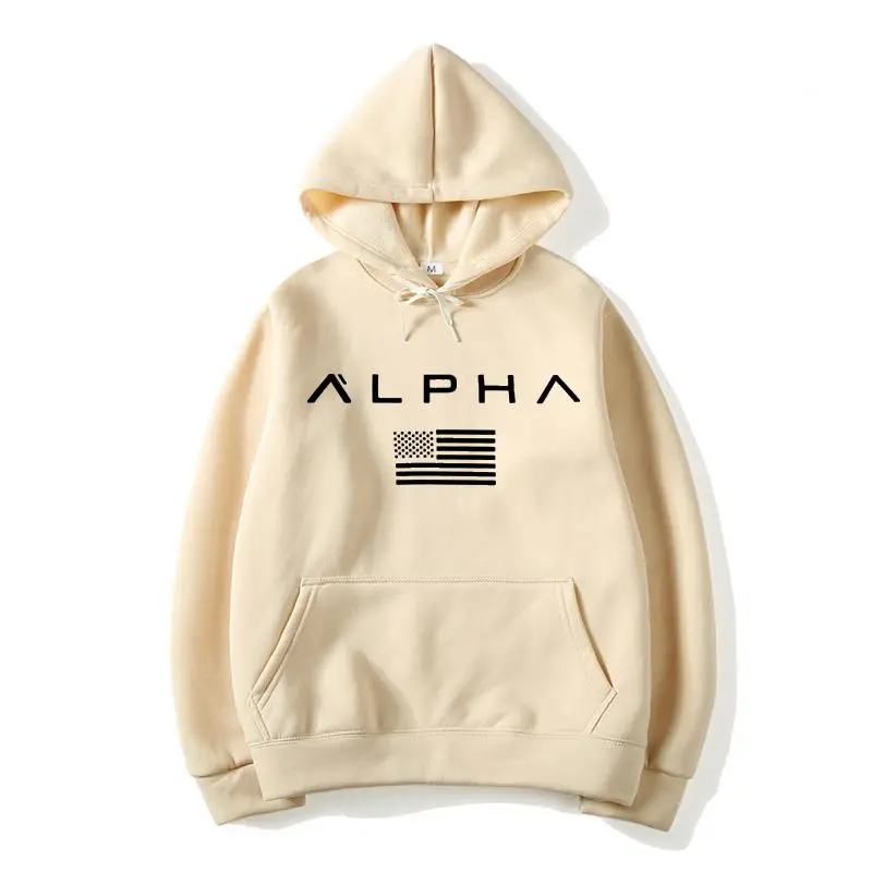 Осень новое поступление высокая Alpha Industries спортивная одежда с принтами Мужская толстовка хип-хоп мужской пуловер с капюшоном одежда с капюшоном - Цвет: 7