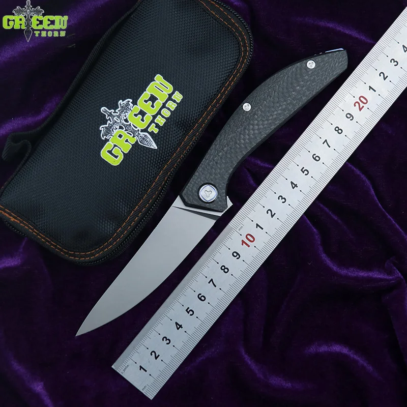 Нож GREEN THORN SIGMA m390 лезвие из титана ручка CF карманный для кемпинга охоты фруктов
