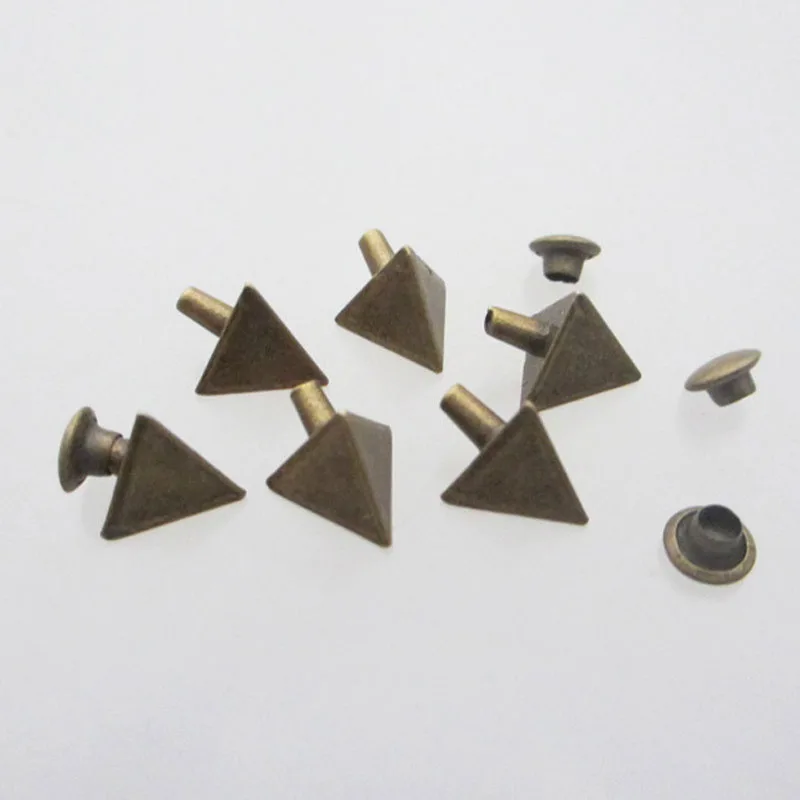 9 мм Пирамида стрела Заклепки Шпильки с винтами для сумки шляпы обуви кожаный