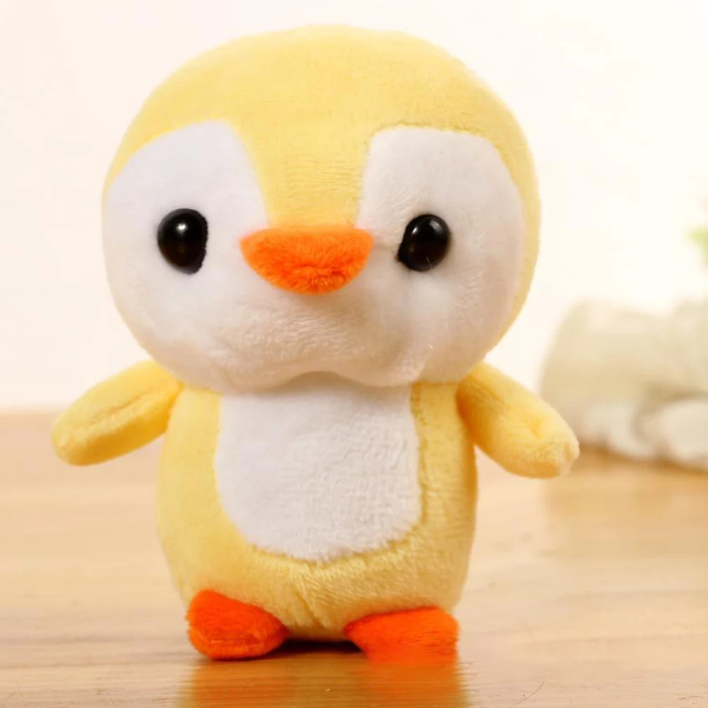 Мини ПВХ флокированные украшения куклы пингвин 3 цвета кавайная кукла игрушка