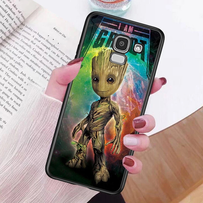 

I AM Groot Marvel for Samsung Galaxy j8 j7 j6 j5 j4 j3 j2 Duo Prime Core Plus 2018 2017 Black Phone Case
