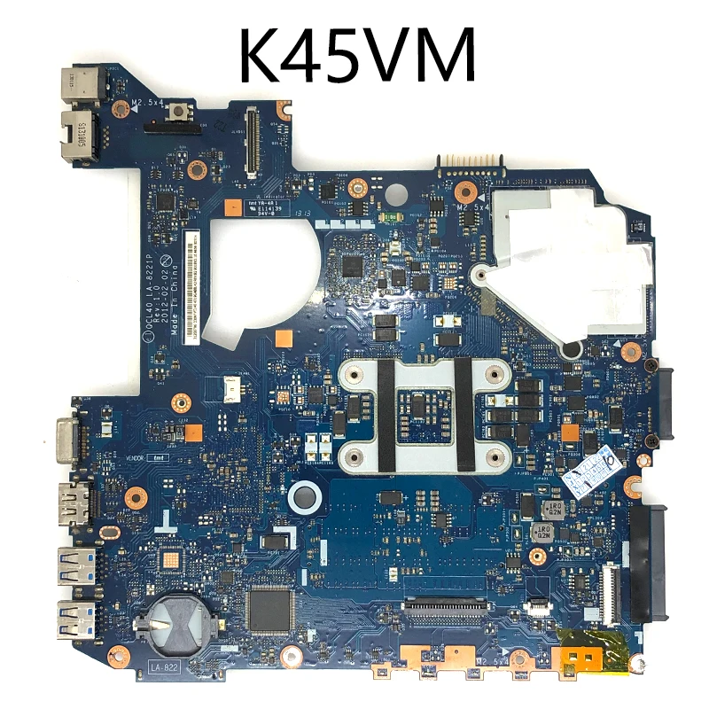 

ForASUS K45VM K45VD A45V K45VJ K45VS A85V P45VJ QCL40 LA-8221P REV1.0 GT635M 2G Laptop Motherboard System Mainboard