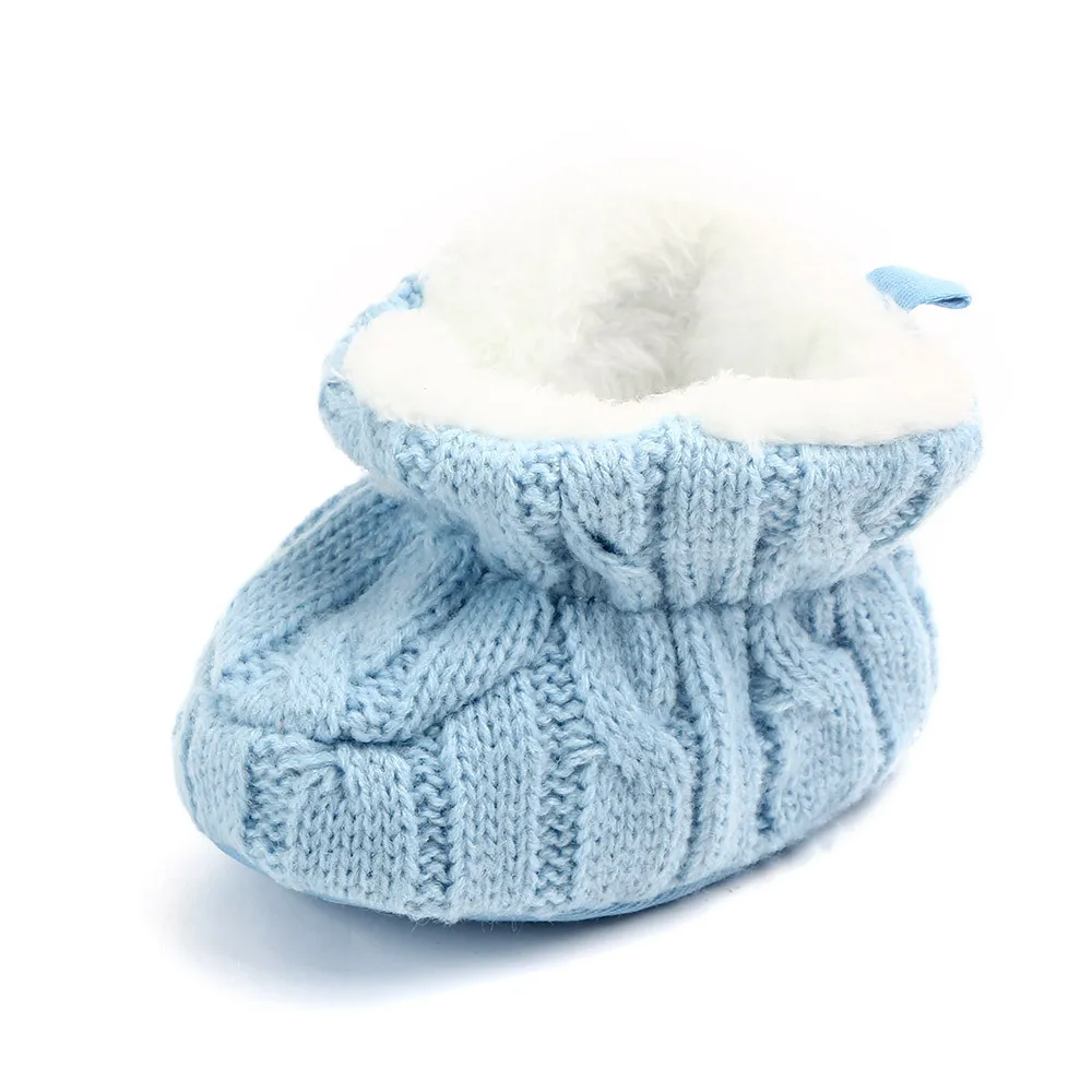 Теплая детская обувь из шерсти и хлопка зимняя утепленная нескользящая с мягкой