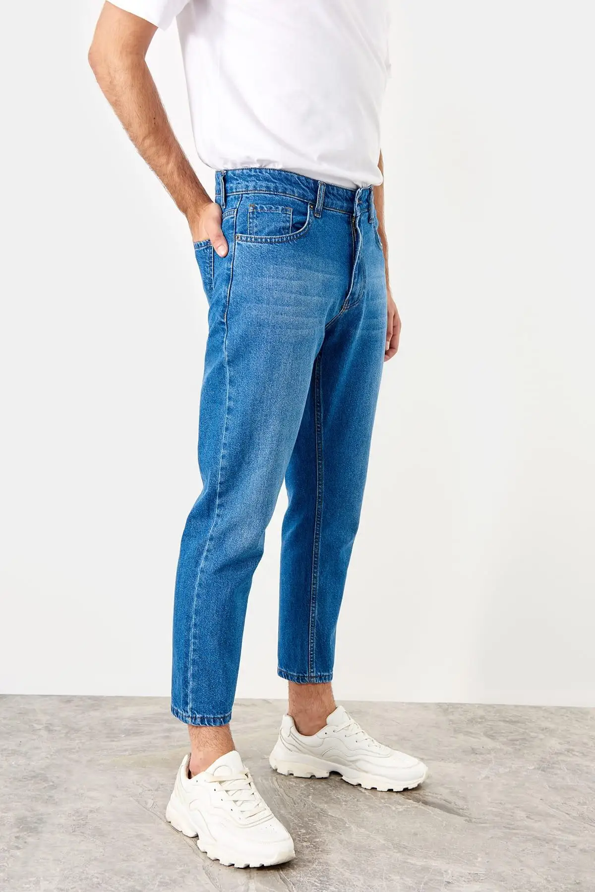 Trendyol Индиго мужские джинсы для отдыха новые TMNSS19KE0002 | Мужская одежда