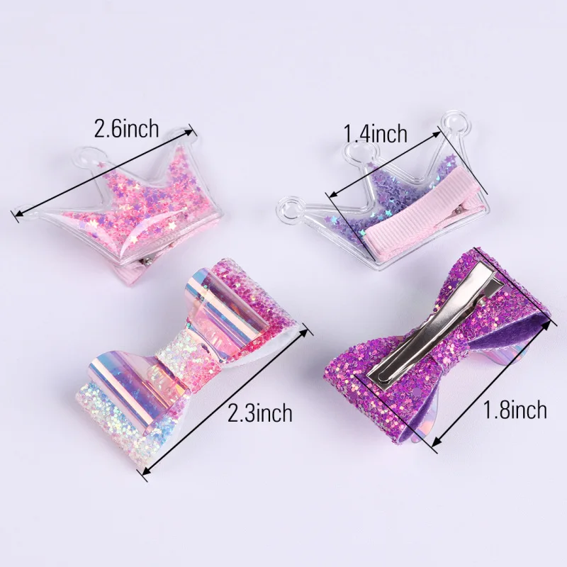 2 шт./компл. милые маленькие девочки заколки-бантики для волос блестящие заколки