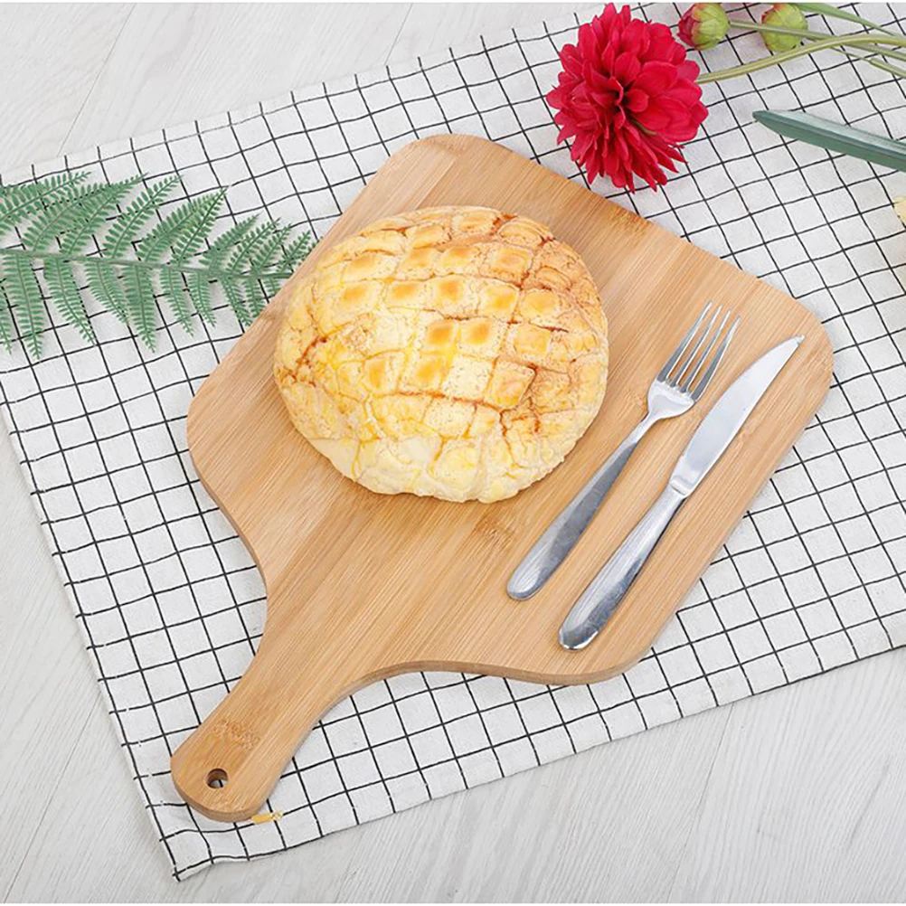 17.7*11.6in Bamboo Pizza Peel Wood Serving Pan Board Paddle Cutting with Handle tray | Дом и сад