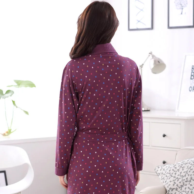 Размера плюс L-XXXL хлопковый Халат для сна Для Женщин Осенние пикантные Pijamas мужские зимние парки Inverno: ночная рубашка с длинными рукавами, домашняя одежда халат