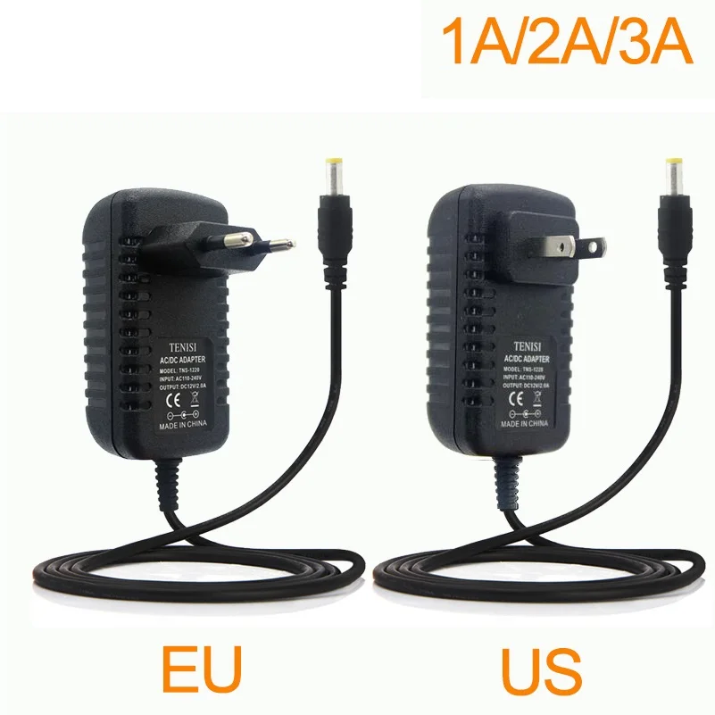 Светодиодная лента адаптер питания с вилкой Стандарта ЕС и США 2 А 110 240 в перем.