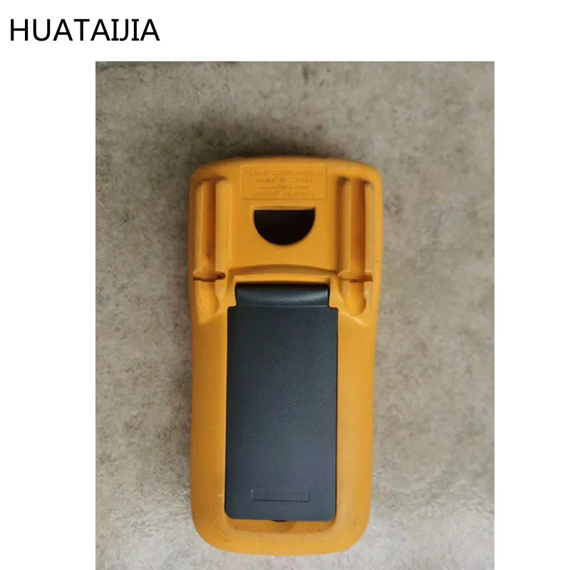 Estuche usado y antiguo para FLUKE 15B, funda trasera amarilla con bater&iacute;a fluke 15B-0