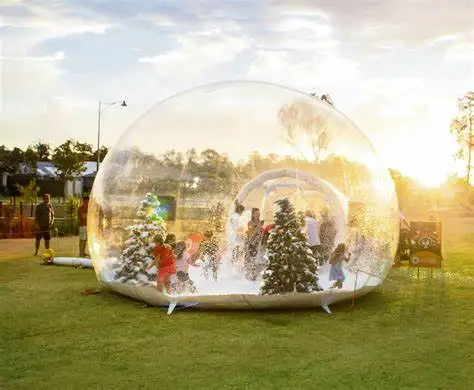 Preise Outdoor Camping Klar Aufblasbare Luft Dome Iglu Rasen Transparent Blase Zelt 3m Dome Aufblasbare Blase Zelt Mit Einzel Tunnel