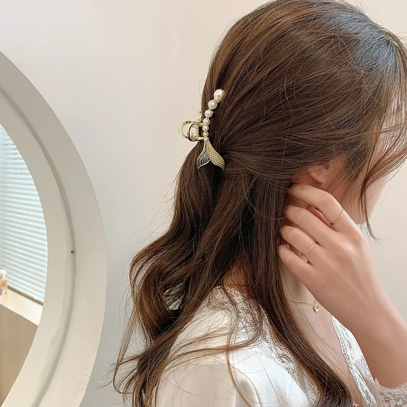 

Alloy Big Barrettes Shark Hair Mermaid Mermai Butterfly Hairpin Claw Jewelry Mother Girls Gift Make UP Washing Tool Accessories