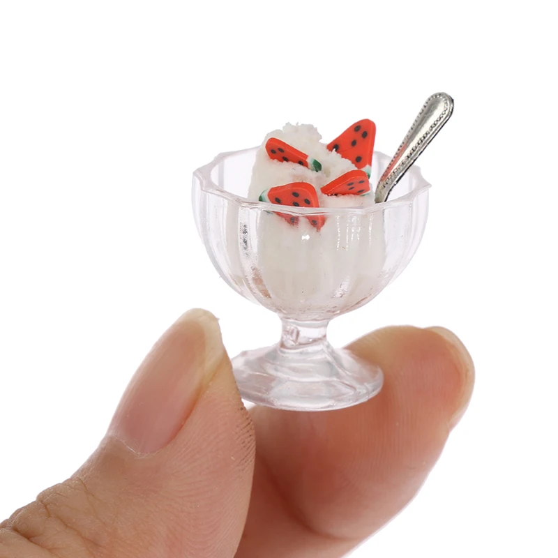 

1:12 Dollhouse Miniature Mini Ice Cream Cups Model Pretend Play Food Accessorie 2022 New Year Gifts TikTok
