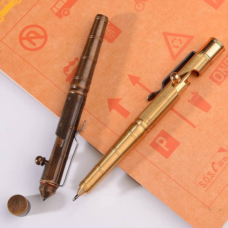 1 шт. креативная металлическая ручка для самозащиты шариковая ручка stylo pennen boligrafos kugelschreiber canetas penna kalem ручки lapiceros 3694