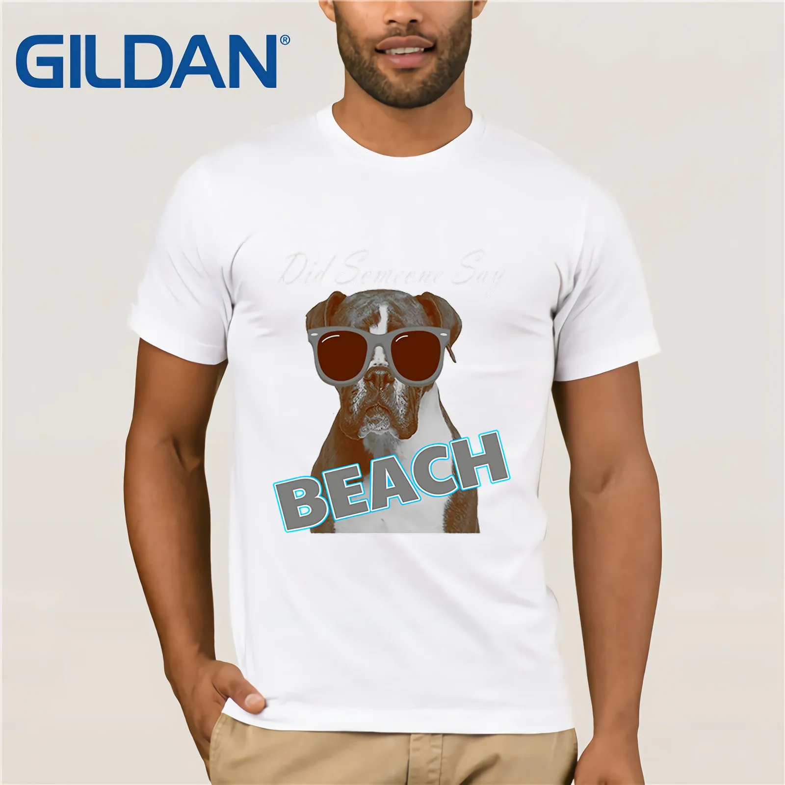 Крутые боксеры с солнцезащитными очками-пляжная летняя модная мужская футболка