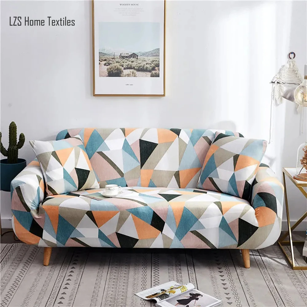 

Sofa Covers for Living Room Elastic Geometric Corner Couch Cover L Shaped Chaise Longue Slipcovers Aunty-dirty Chair Protector