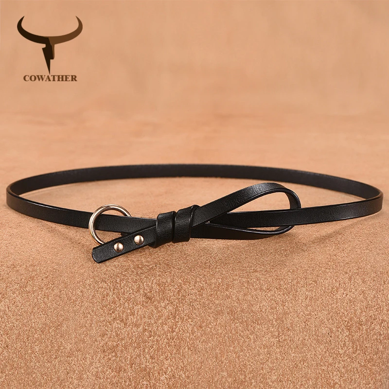 Женский ремень COWATHER из натуральной воловьей кожи высокого качества бесплатная