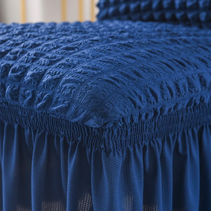 

1/2/4/6 Pcs Seersucker Fabric Chair Cover Big Elasticity Removable Washable Chair Covers For Restaurant Hotel Banquet Party