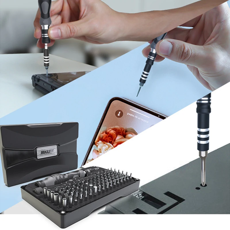 

Screwdriver Set Precision CR-V Screwdriver Bit Set Magnetic Bits 106 In 1 Repair Electronic Device Pc Phone Hand Tools