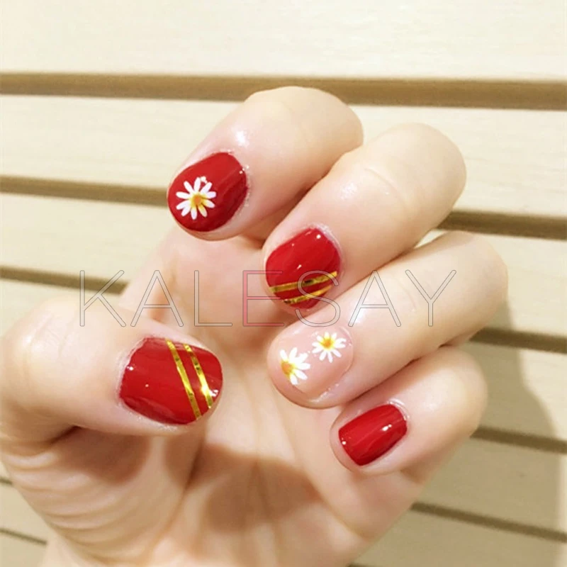 

DIY 3D Chrysanthemum Nail Stickers for Design Mum Lotus Nail Art Decals Adhesive Sticker for Manicure Transfer Foil Wraps Daisy