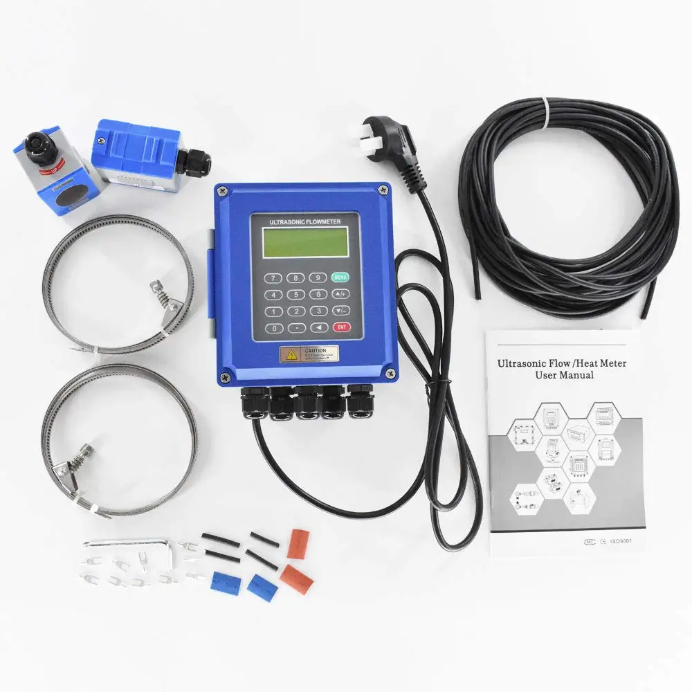 

TUF-2000B+TM-1 Digital Ultrasonic Flow Meters Flowmeter DN50-700mm 1.97-27.56in with Medium Clamp-on Sensor TM-1