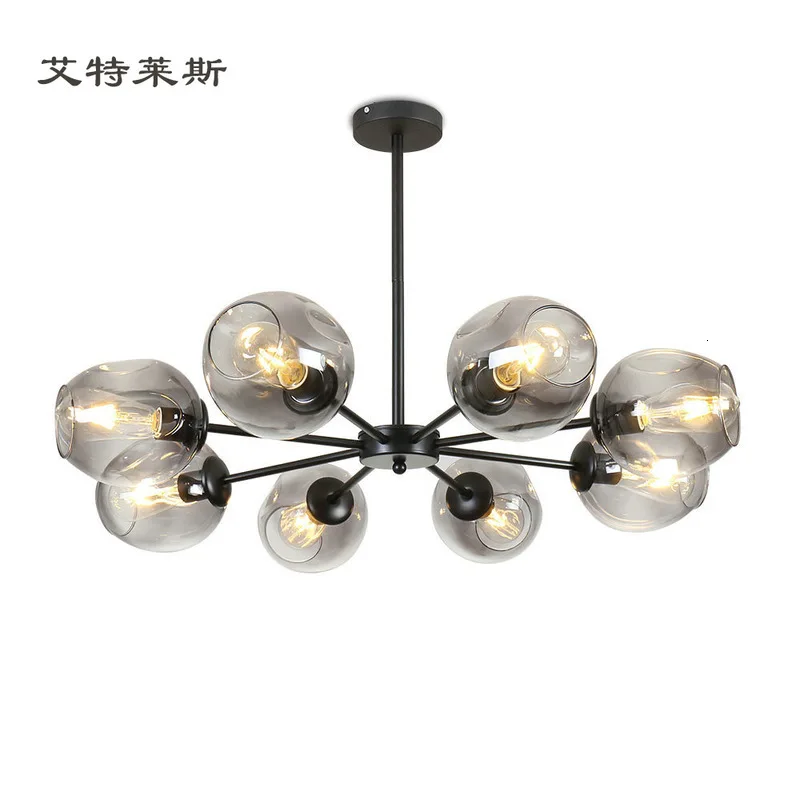 Современный подвесной светильник в стиле лофт лампа виде стеклянного шара серебристого и золотистого цвета