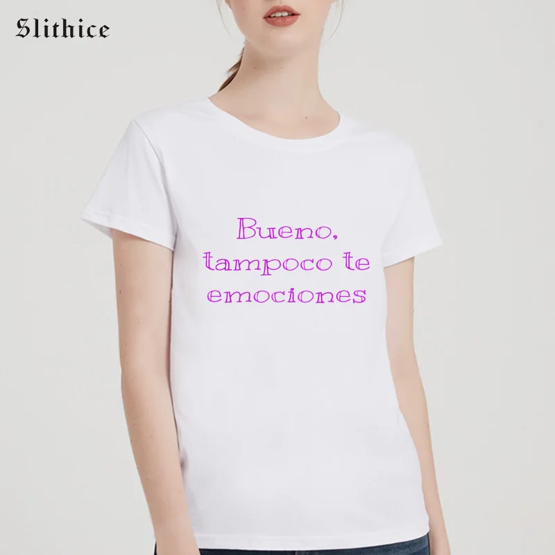 Хорошая то же самое для вас эмоции модные испанские буквы футболка с принтом
