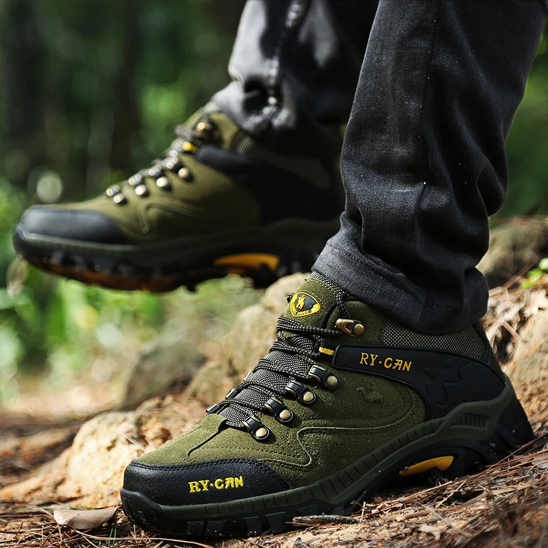 

Unisex Hiking Shoes Outdoor Mountain Sneakers Fishing Trekking Shoes Waterproof Tourism Camping Mountain Sports Hunting Leather