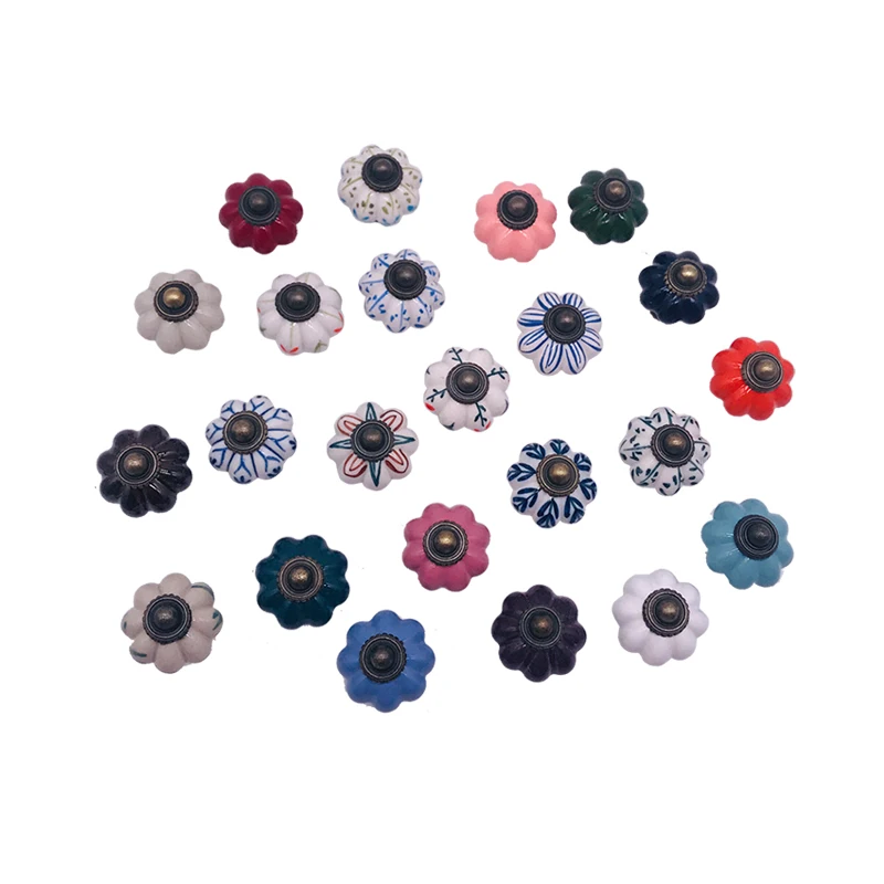 1 шт. фарфоровые дверные ручки для шкафа пастырской страна мебель коттеджей