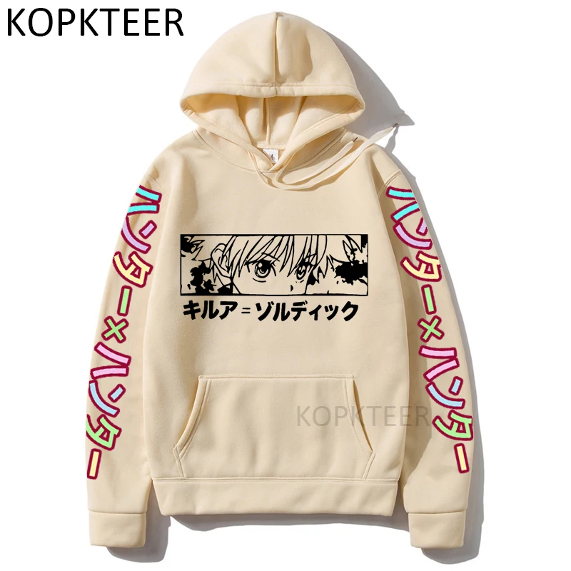 

Men Women Hoodies Tops Kawaii Hunter X Hunter Killua Zoldyck Anime Manga Harajuku Autumn Winter Fashion Casual Hooded Hoodies