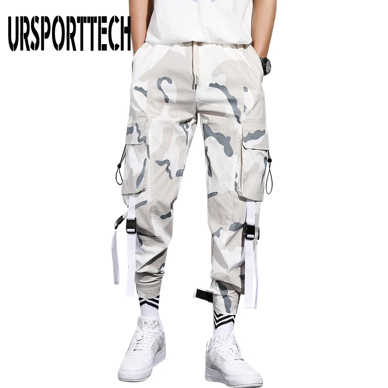 Брюки-карго мужские камуфляжные в стиле хип-хоп джоггеры спортивные штаны