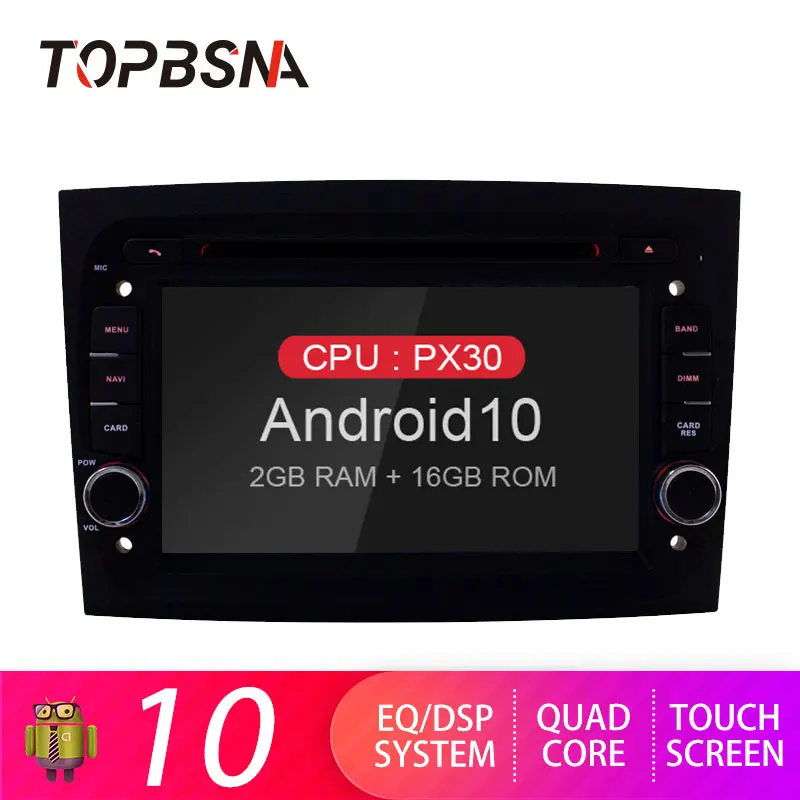

TOPBSNA 1 din Android 9,0 автомобильный dvd-плеер для Fiat Doblo 2015 2016 gps навигационная система радиоприемник стерео USB wifi 2G + 16G аудио