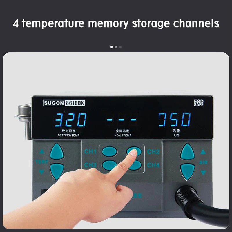 SUGON 8610DX мобильный телефон ремонт горячего воздуха сварочная станция pad