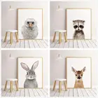 Dier бум пива Konijn Wanddecoratie Арт Декор дома Декор Kwekerij Kinderkamer Schilderij гостиной стены искусства Schilderij