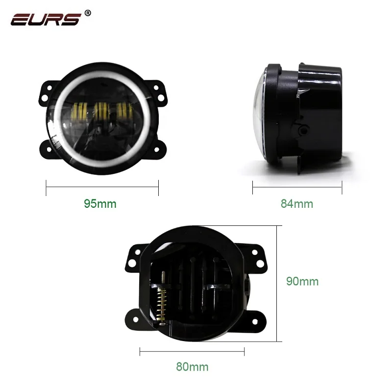 2 шт. 4 дюйма круглый светодиодный фар Противотуманные фары Halo глаза ангела