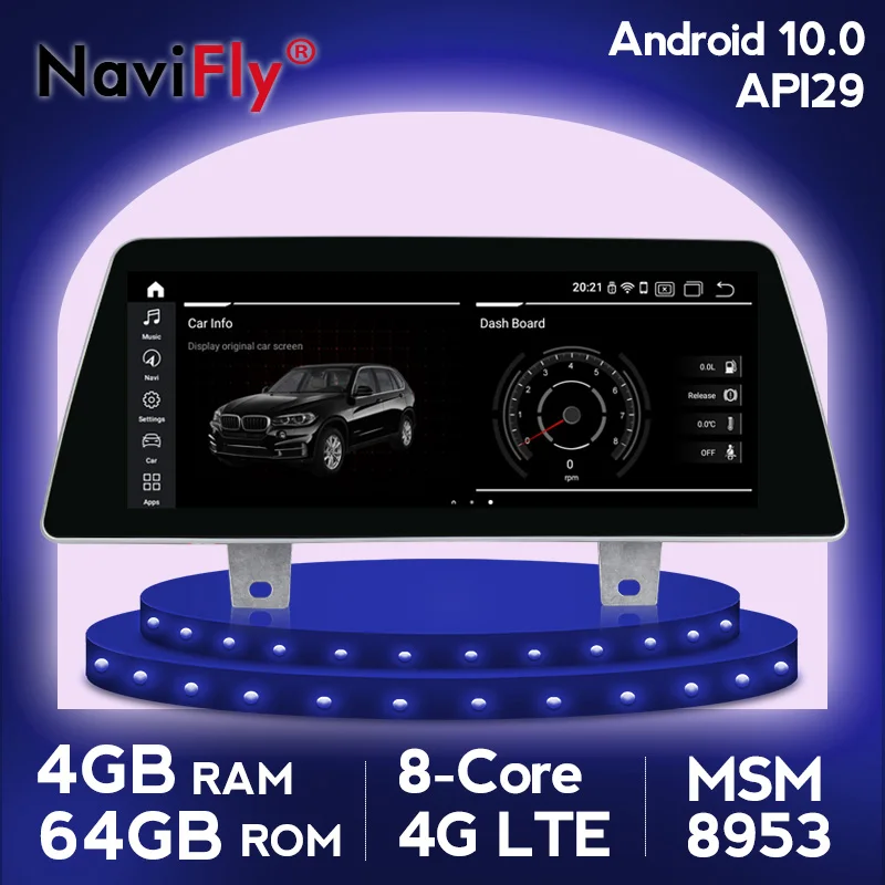 

NaviFly 4GB+64GB Carplay DSP Android 10.0 API29 Car multimedia Player for BMW 5 Series G30 2018 EVO system GPS navigation WIFI