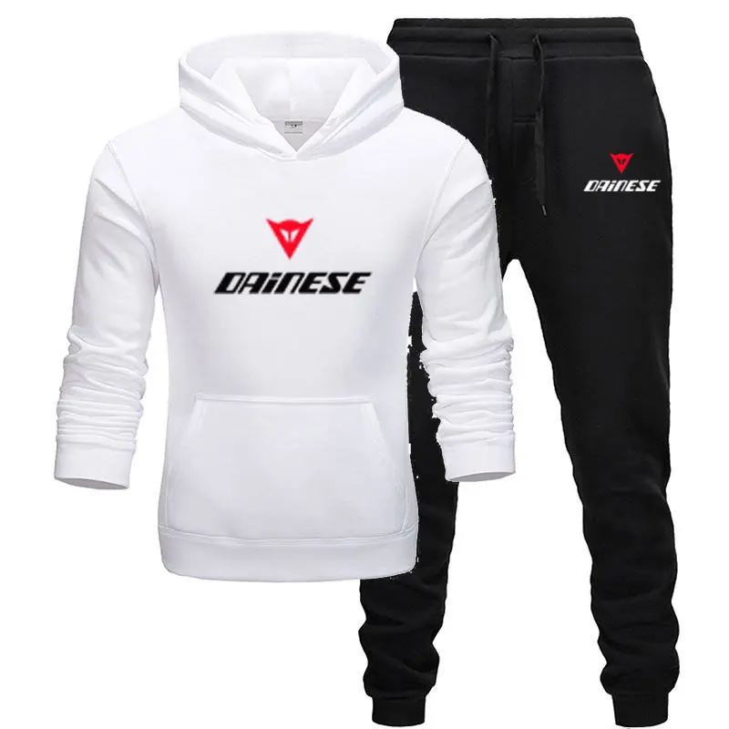 

sweatpants and hoodie set Tracksuit Men Hooded Sweatshirt+pants Pullover Hoodie Sportwear Suit Casual Men Clothes 2 Pieces Sets