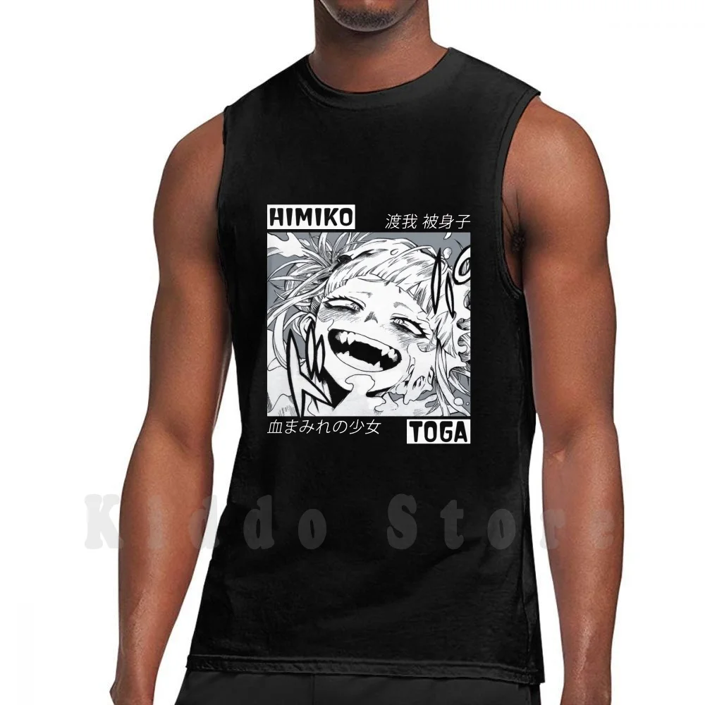 

Toga Himiko, Boku No Hero, аниме, манга, эстетика, Bnha, Mha, японские майки, жилет 100% хлопок Toga