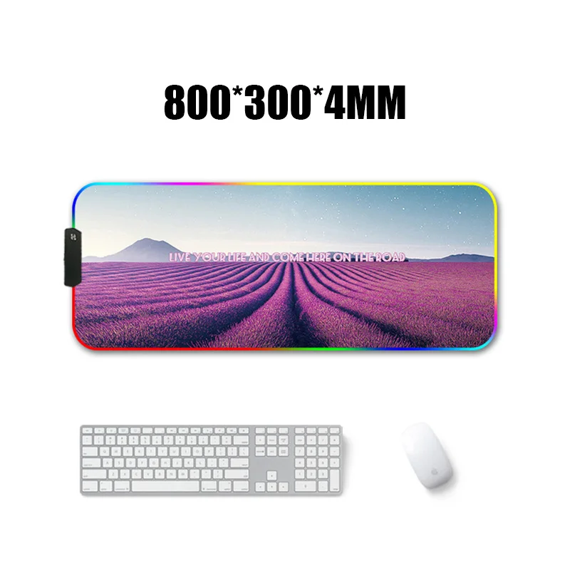 Светодиодный игровой коврик для мыши, RGB, негабаритный, светящийся, USB, светодиодный, с расширенной подсветкой, клавиатура, не скользит, одеяло, коврик для DOTA PUBG - Цвет: Color 8