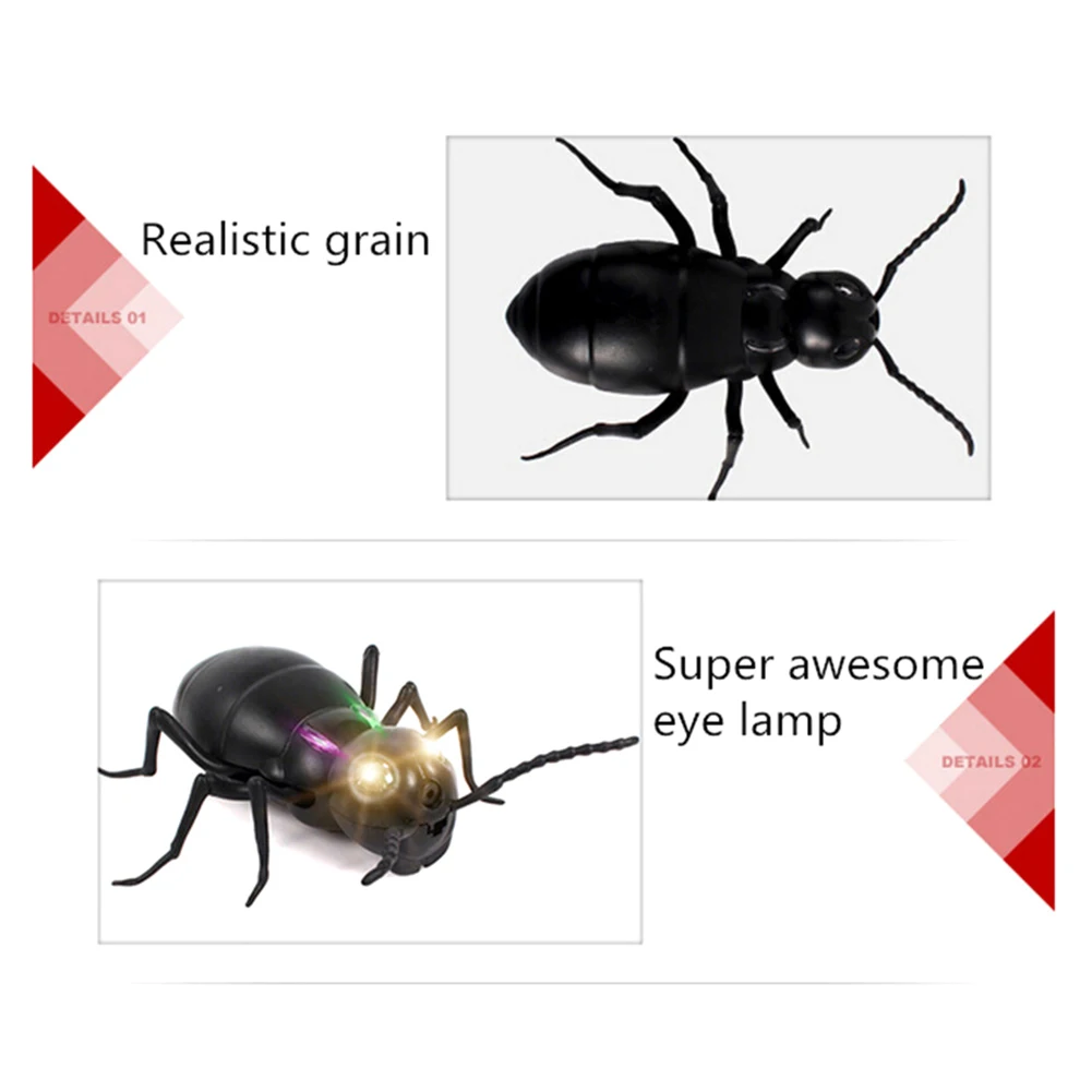 

Insect Infrared RC Remote Control Animal Fun Toy for Child Adults Cockroach Beetle Ant Prank Jokes for Boys Gifts Cat Dog Chase