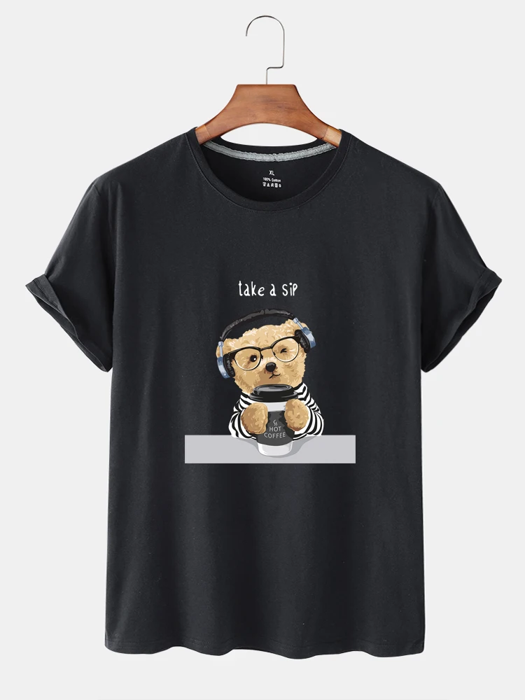 

Summer T Shirt Blouse for Women Cute Fashion Bear Print Women's Short-sleeved T Shirt Anti-pilling Graphic TShirtWomen'sClothing