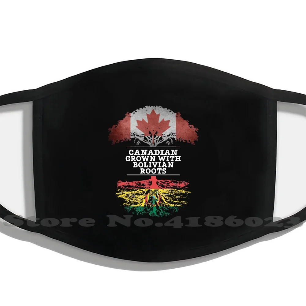 

Канадская маска для лица, выращенная с мексиканскими корнями, подарок для Боливии-флаг Боливии в корнях, модная смешная маска для рта, маски для лица